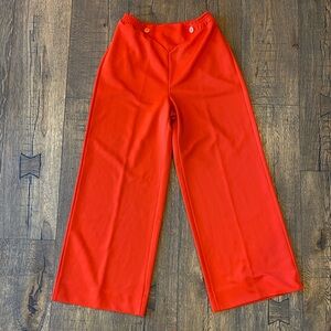 Bright Red Vintage Wide Leg Pants